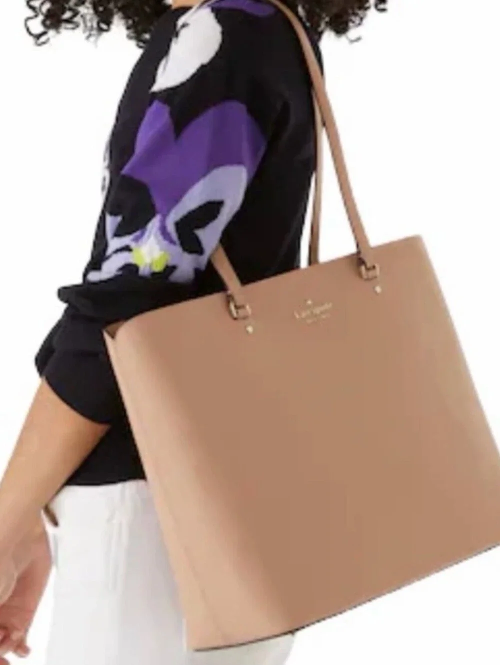Kate Spade Tan Leather Large Tote EUC